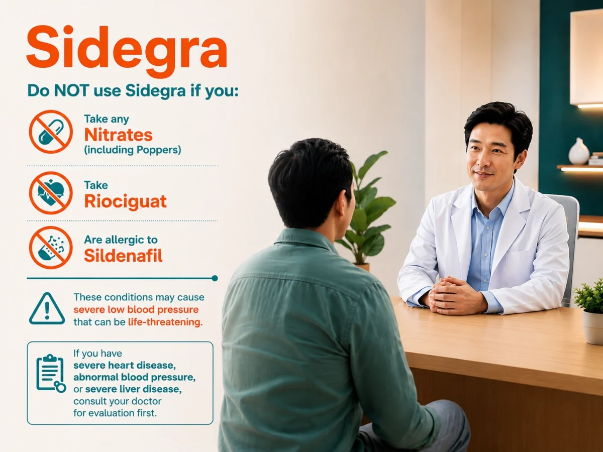sidegra consult with doctor before use